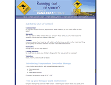 Tablet Screenshot of kangaroostorage.com.au